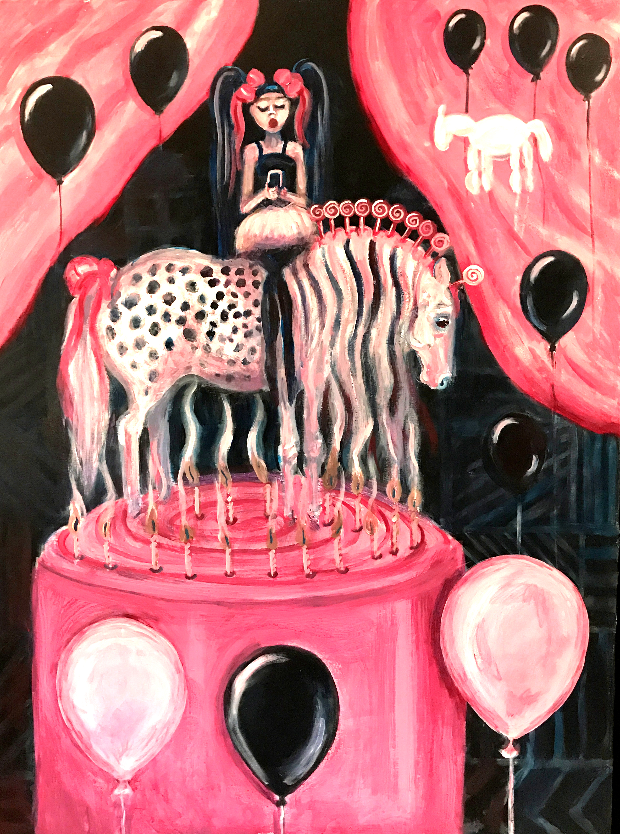 SURREAL HORSE painting