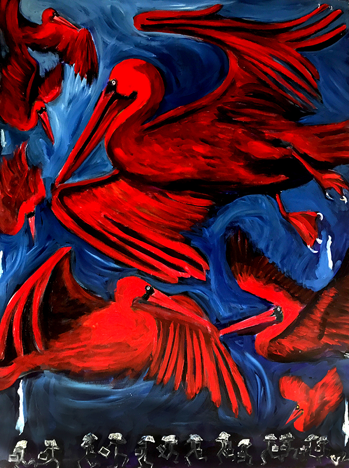 ANGRY BIRDS DROP URIC ACID BOMBS ART