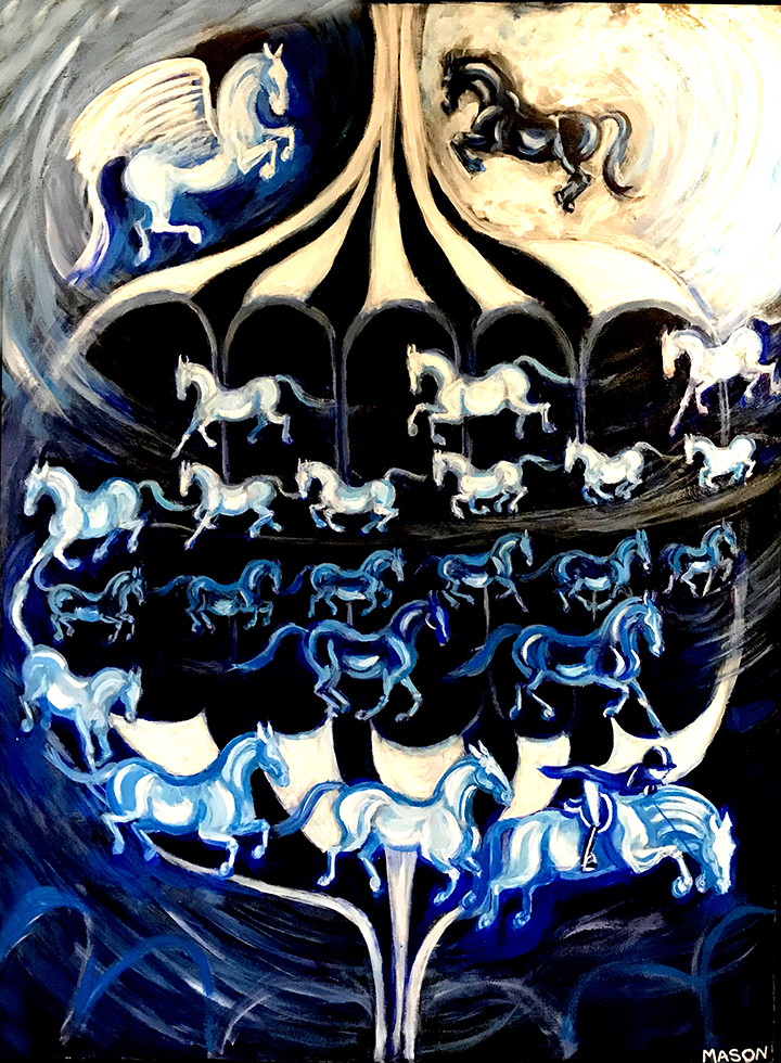Surreal horse painting - Dichotomy