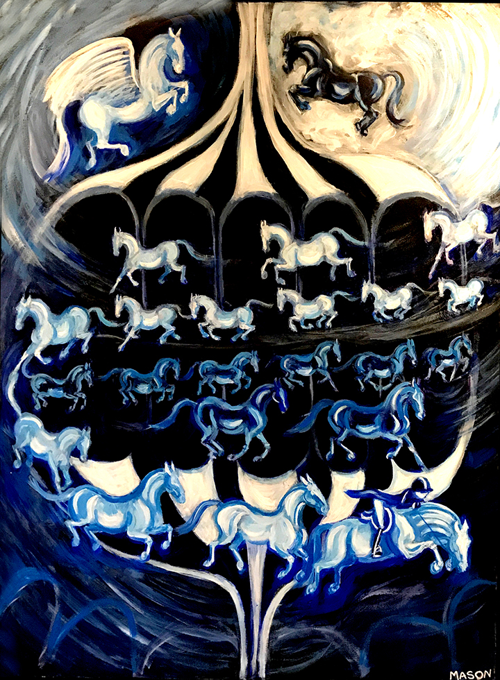 SURREAL HORSE painting
