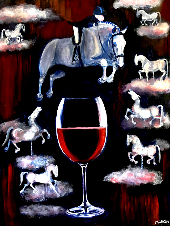 Surreal horse art - Merlot