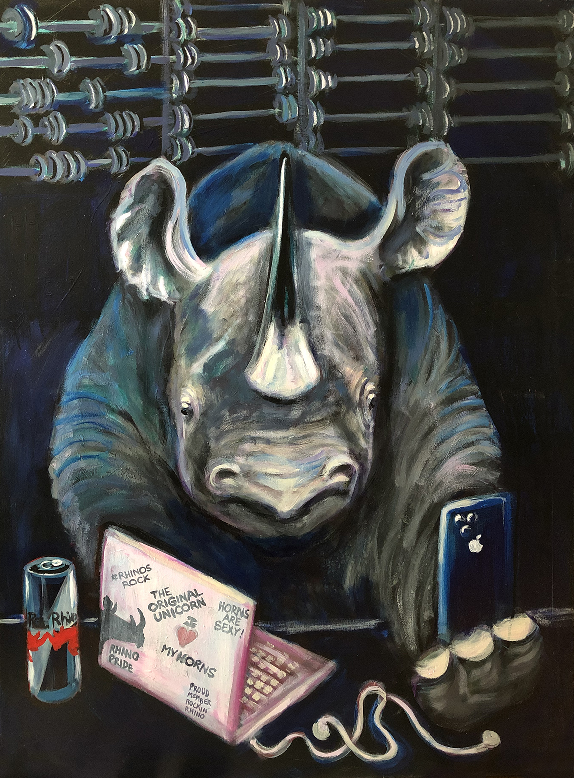 rhino selfie funny rhino art