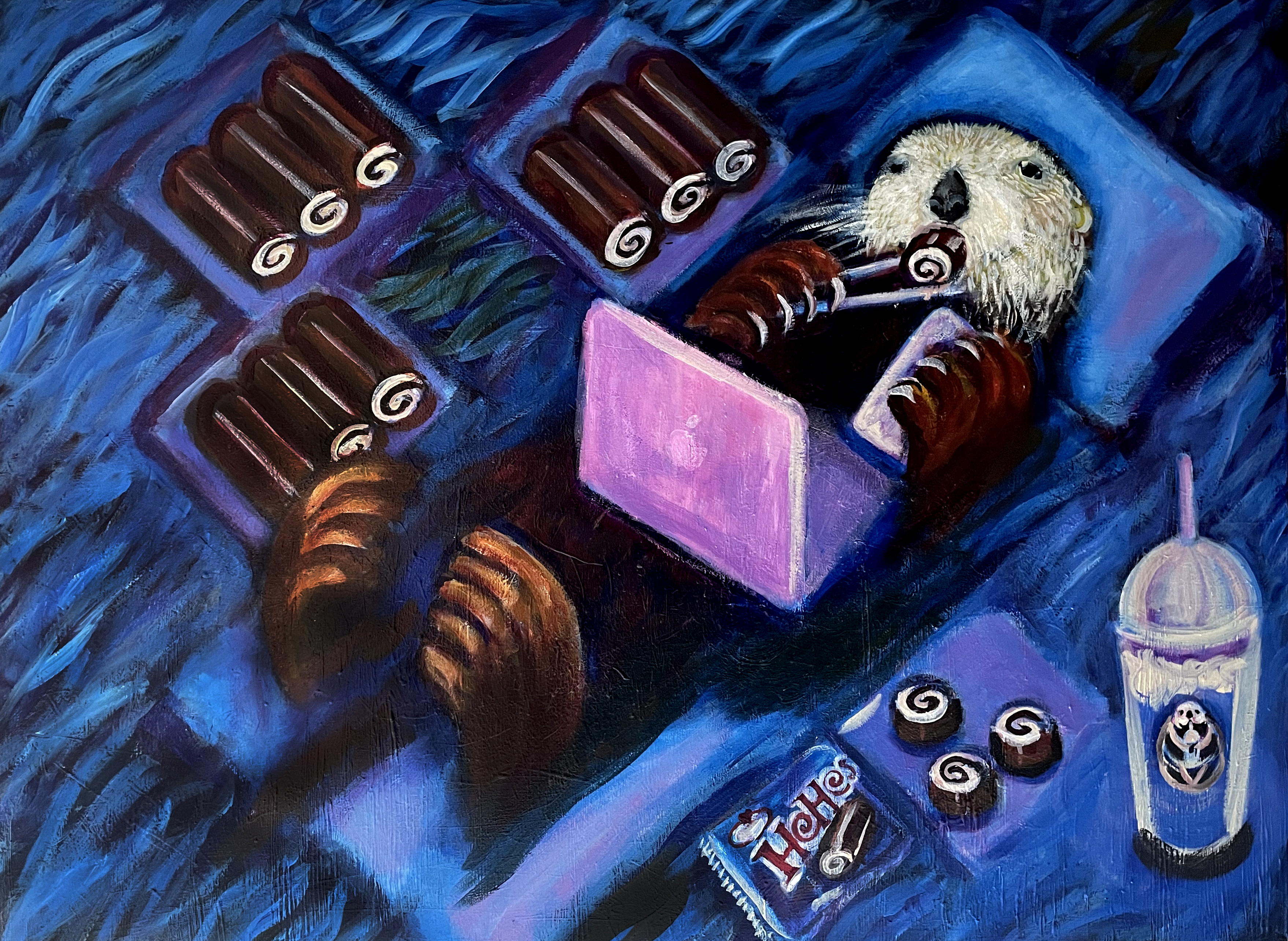 Surreal Otter Painting