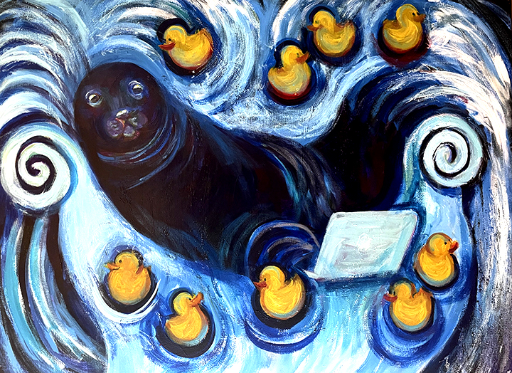 Surreal Seal Painting